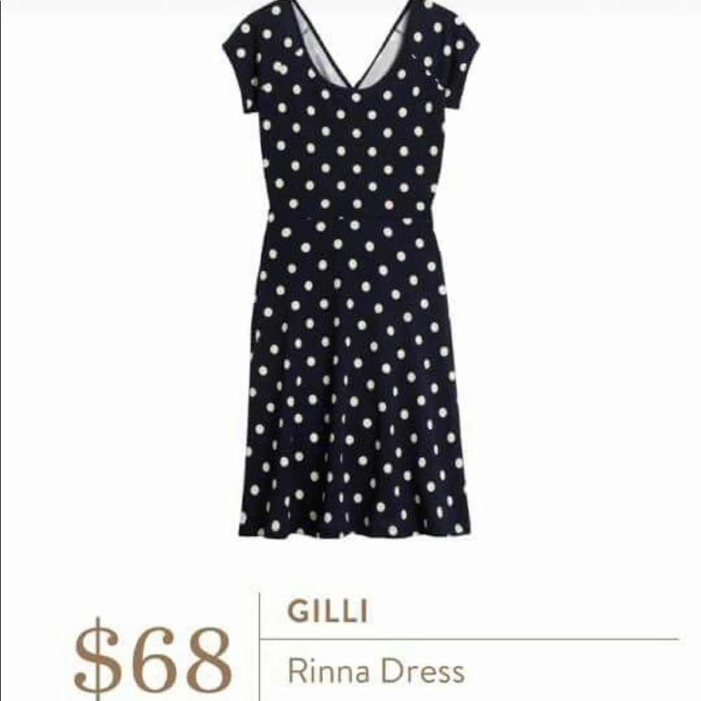 Stitch Fix Gilli Rinna (navy polka dot) dress